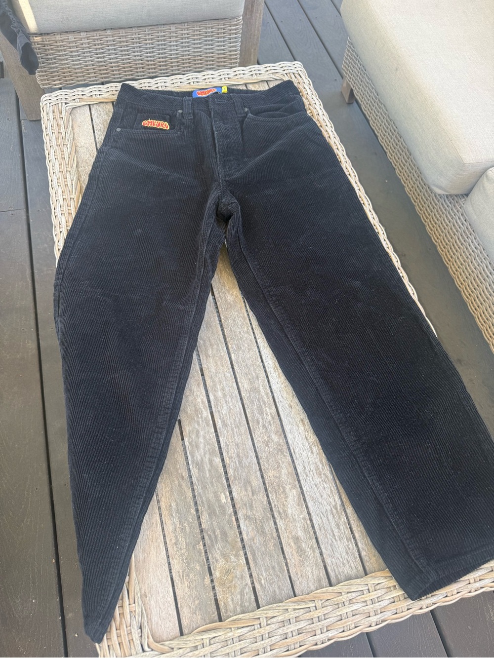 Empyre Black Corduroy Relaxed-Fit Men’s Jeans
